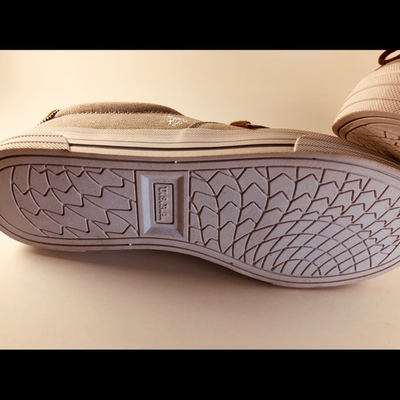US POLO CANVAS GREY and BROWN Trim sneakers - Picture 4 of 8